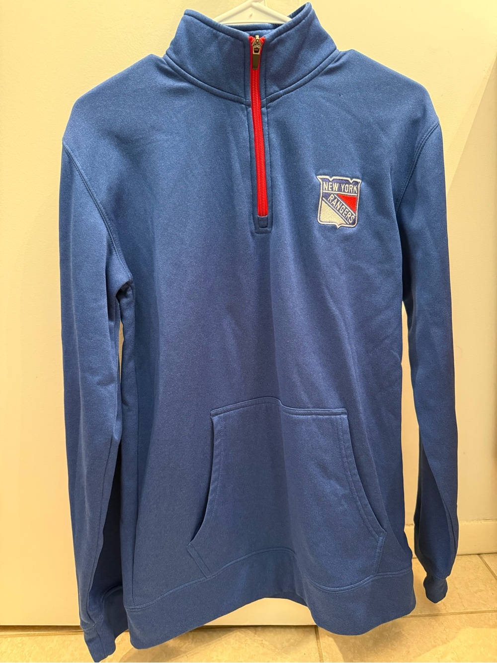 NHL New York Rangers Blue Quarter-Zip Sweatshirt